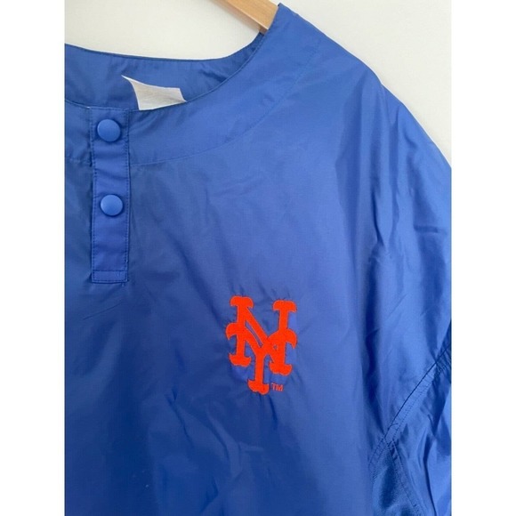 Vintage New York Mets Rawlings Pull Over-Mens 2XL-Nylon-Mlb - Picture 3 of 6